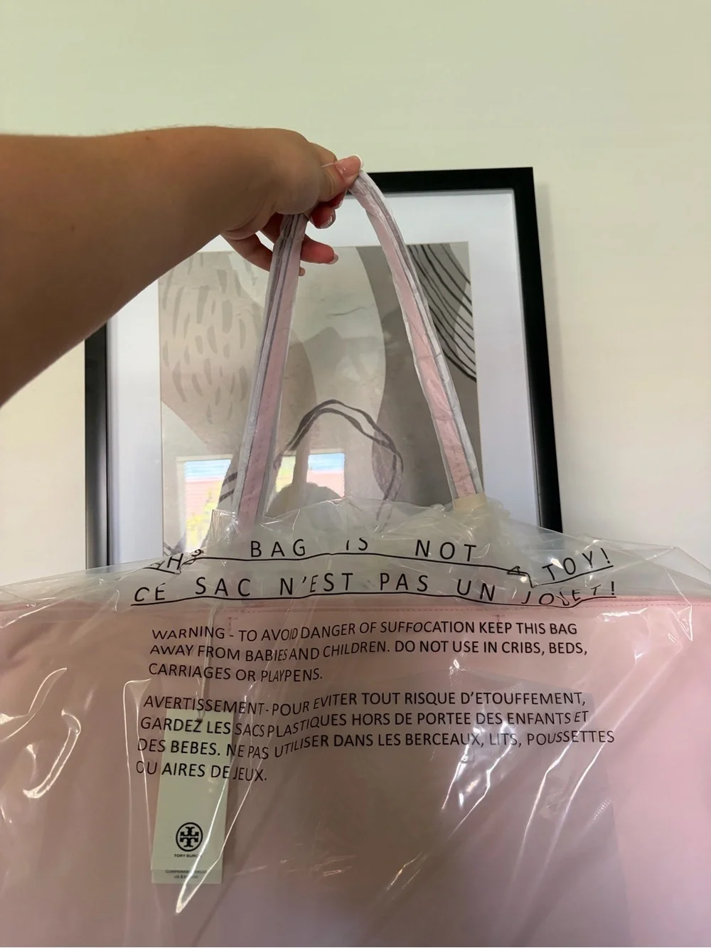 Tory Burch Nylon Pink Tote Bag